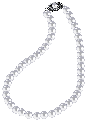 グレーパールのネックレス（背景透過GIF）