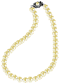 イエローパールのネックレス（背景透過GIF）